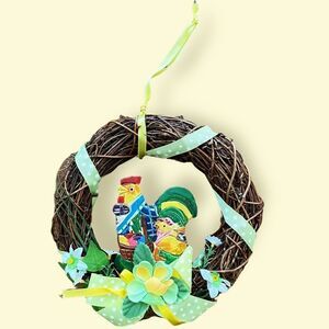 Spring/ Easter Wreath Small Vintage 90s
